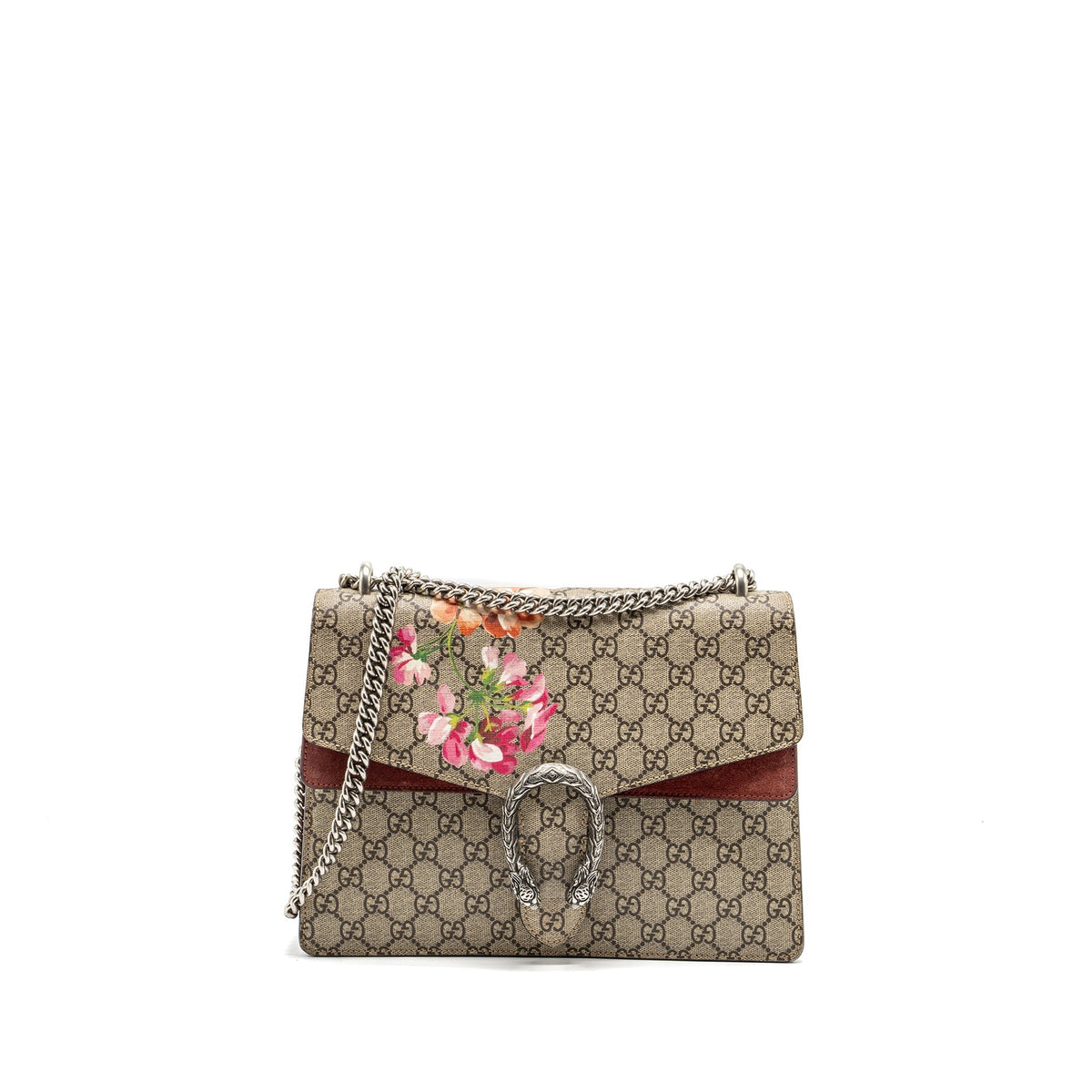 GUCCI LARGE DIONYSUS BAG GG SUPREME CANVAS WITH FLOWER PRINT MULTICOLOR SHW