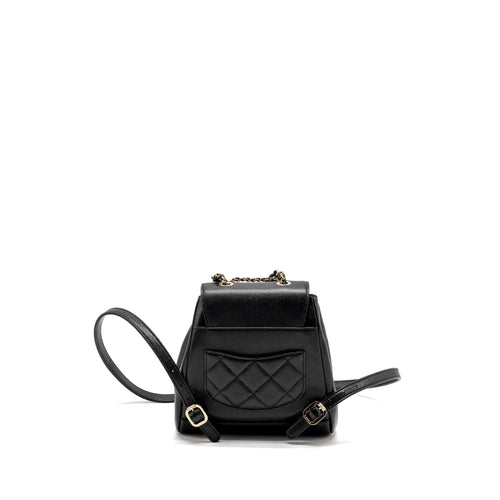 CHANEL AFFINITY BACKPACK CAVIAR BLACK LGHW (MICROCHIP)