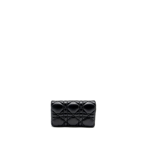 DIOR MINI CARO FLAP BAG CALFSKIN BLACK WITH BLACK HARDWARE