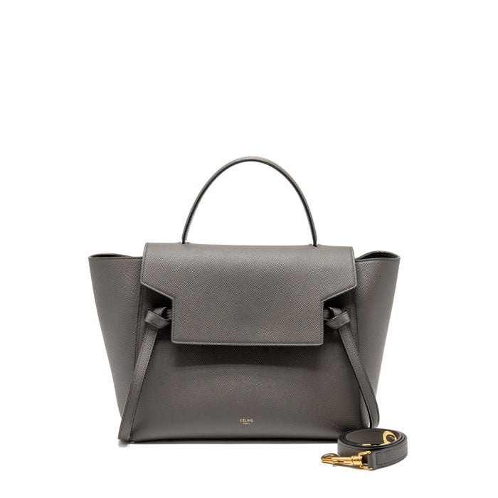 CELINE MINI BELT BAG CALFSKIN GREY GHW