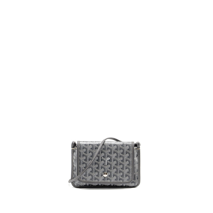 GOYARD PLUMET POCHETTE POCKET WALLET GOYARDLINE CANVAS GREY SHW