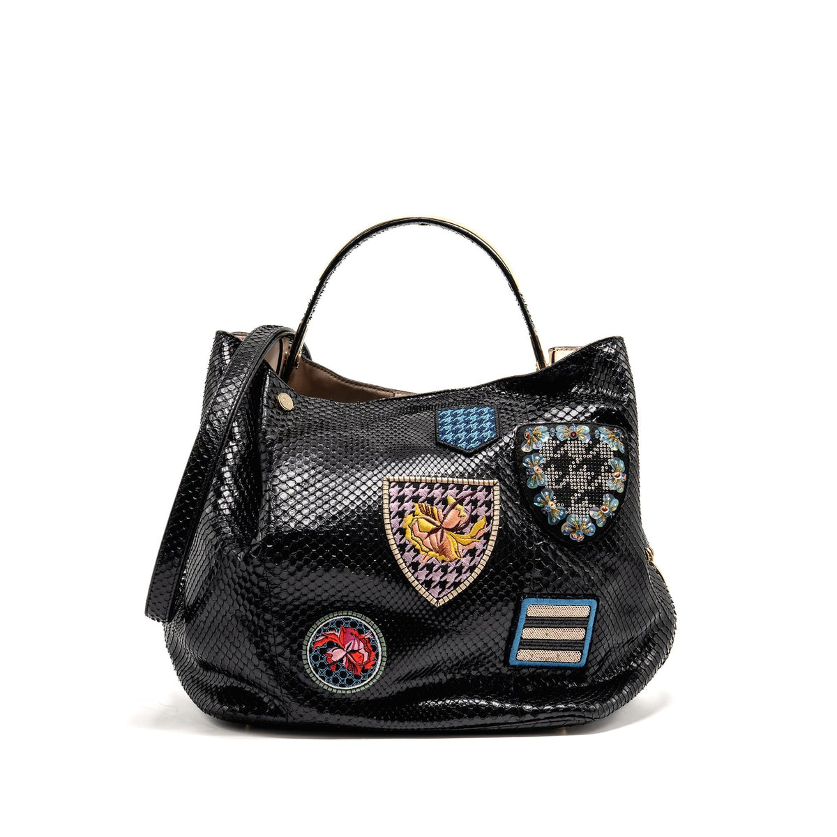 DIOR DIORIFIC TOTE BAG PYTHON LEATHER BLACK SHW