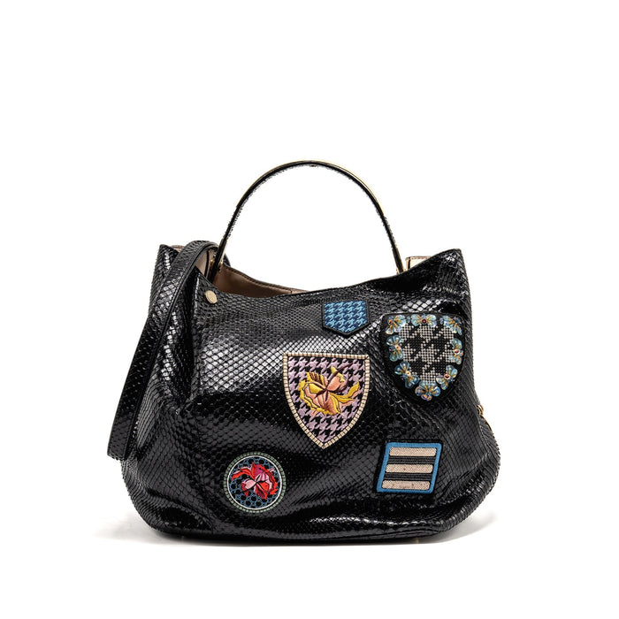 DIOR DIORIFIC TOTE BAG PYTHON LEATHER BLACK SHW