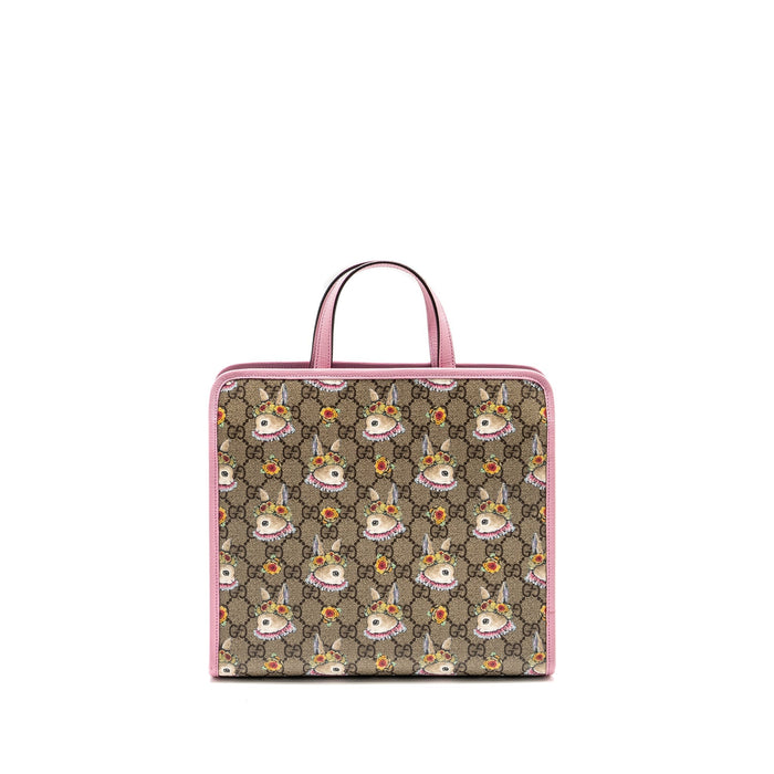 GUCCI CHILDREN’S YUKO HIGUCHI TOTE BAG GG SUPREME CANVAS/LEATHER PINK/MULTICOLOUR SHW
