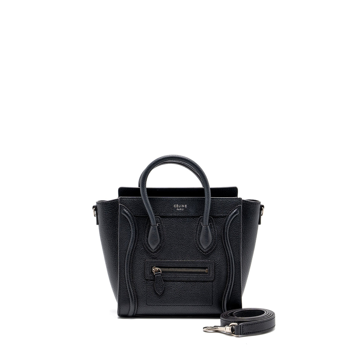 CELINE NANO LUGGAGE BAG CALFSKIN BLACK SHW