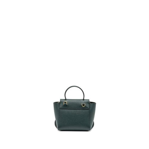CELINE PICO BELT BAG GRAINED CALFSKIN DARK GREEN GHW