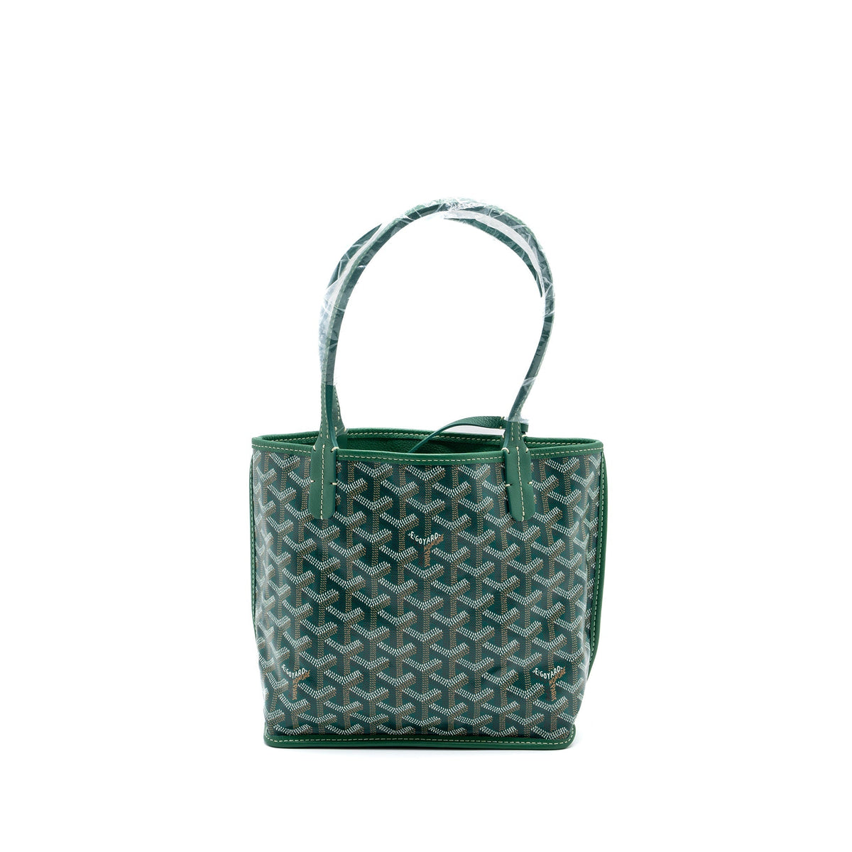 GOYARD ANJOU MINI BAG CANVAS/CALFSKIN GREEN SHW