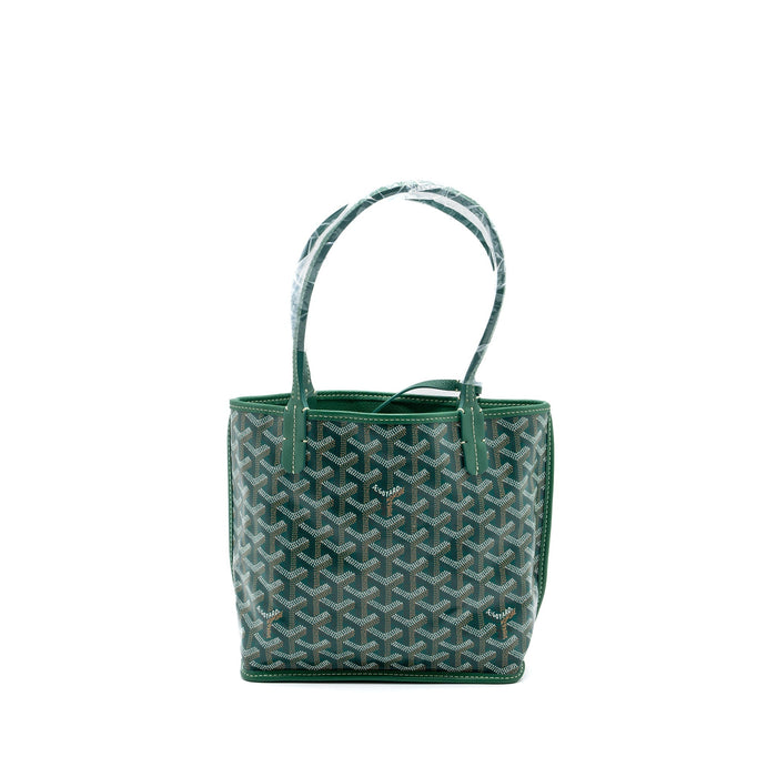 GOYARD ANJOU MINI BAG CANVAS/CALFSKIN GREEN SHW