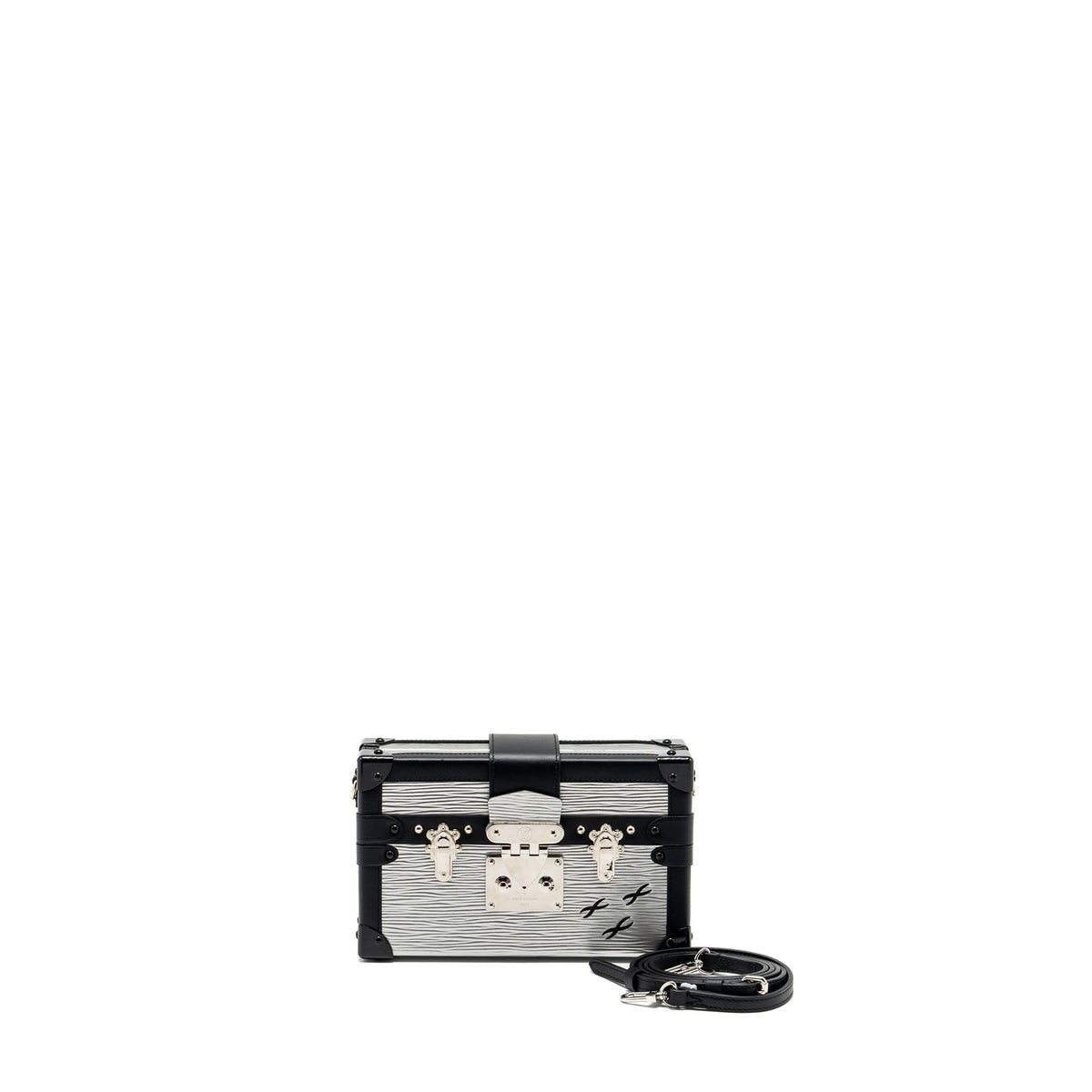 LOUIS VUITTON PETITE MALLE EPI WHITE/BLACK GHW