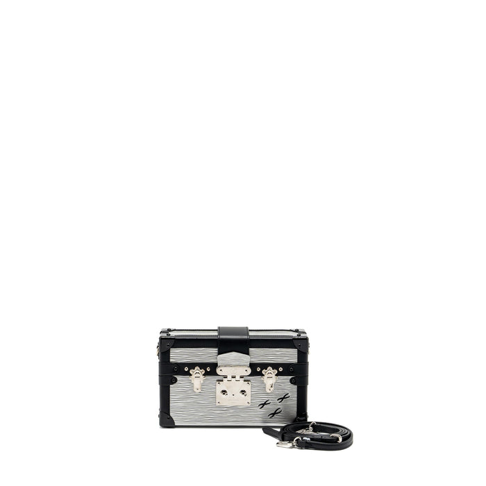 LOUIS VUITTON PETITE MALLE EPI WHITE/BLACK GHW
