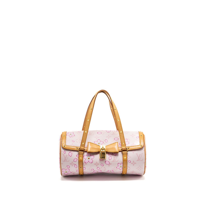 LOUIS VUITTON LIMITED EDITION CHERRY BLOSSOM PAPILLON BAG MONOGRAM CANVAS PINK GHW