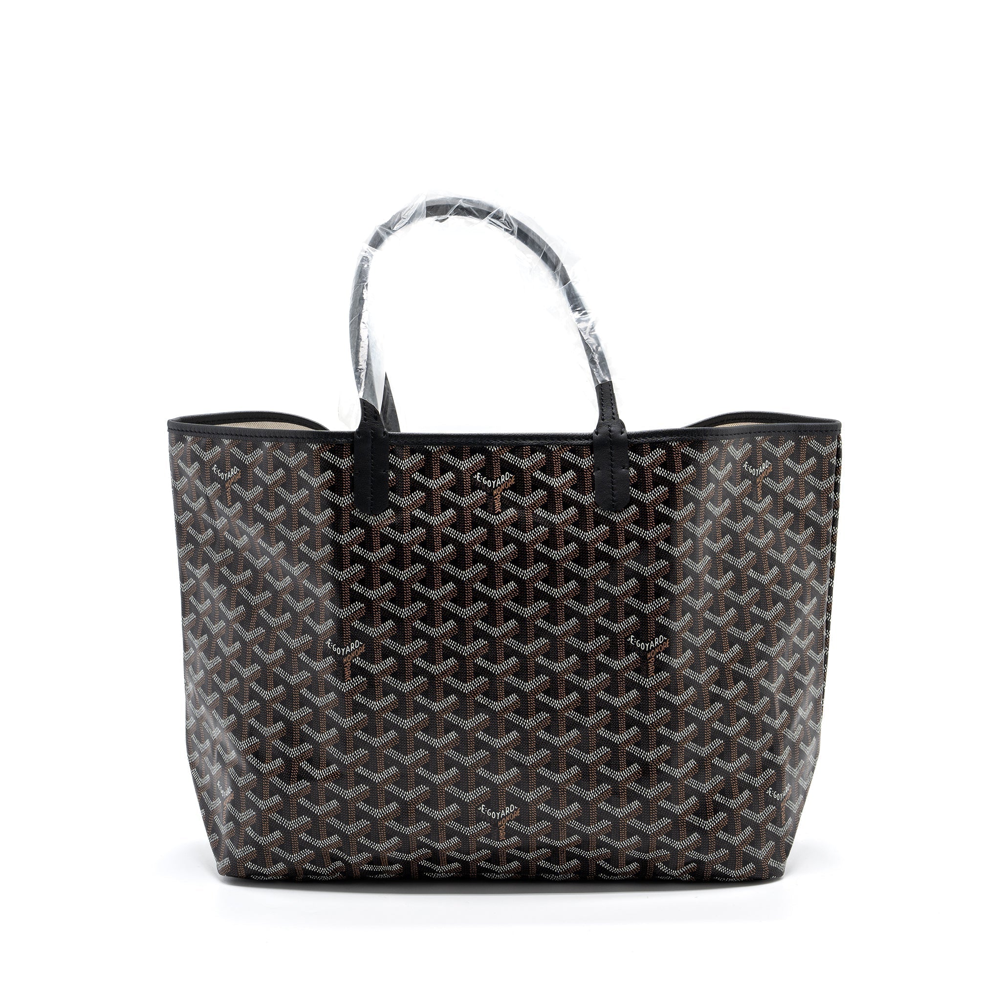 GOYARD SAINT LOUIS PM TOTE BAG GOYARDINE CANVAS BLACK /MULTICOLURED SHW