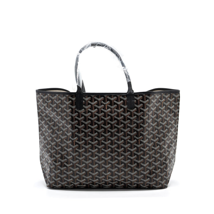 GOYARD SAINT LOUIS PM TOTE BAG GOYARDINE CANVAS BLACK /MULTICOLURED SHW