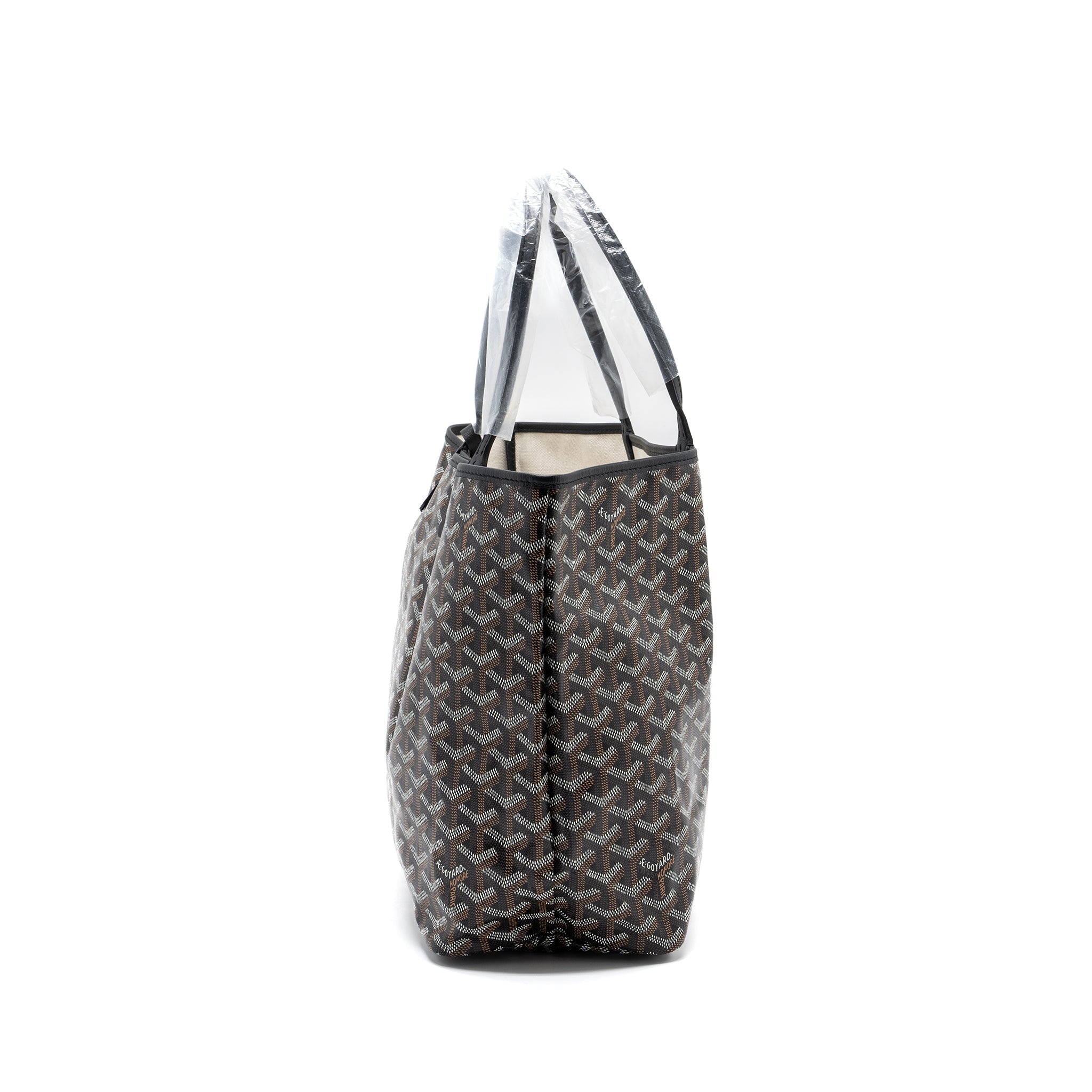 GOYARD SAINT LOUIS PM TOTE BAG GOYARDINE CANVAS BLACK /MULTICOLURED SHW