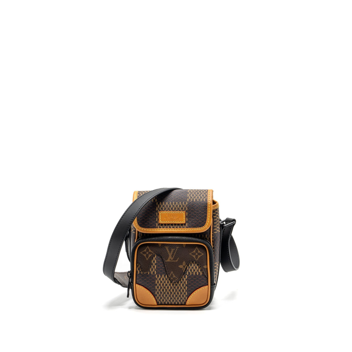 LOUIS VUITTON X NIGO AMAZON SLING BAG MONOGRAM CANVAS BLACK HARDWARE
