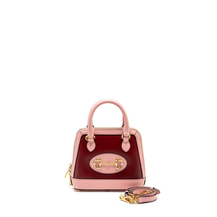GUCCI HORSEBIT 1955 MINI TOP HANDLE BAG CALFSKIN MULTICOLOUR PINK GHW