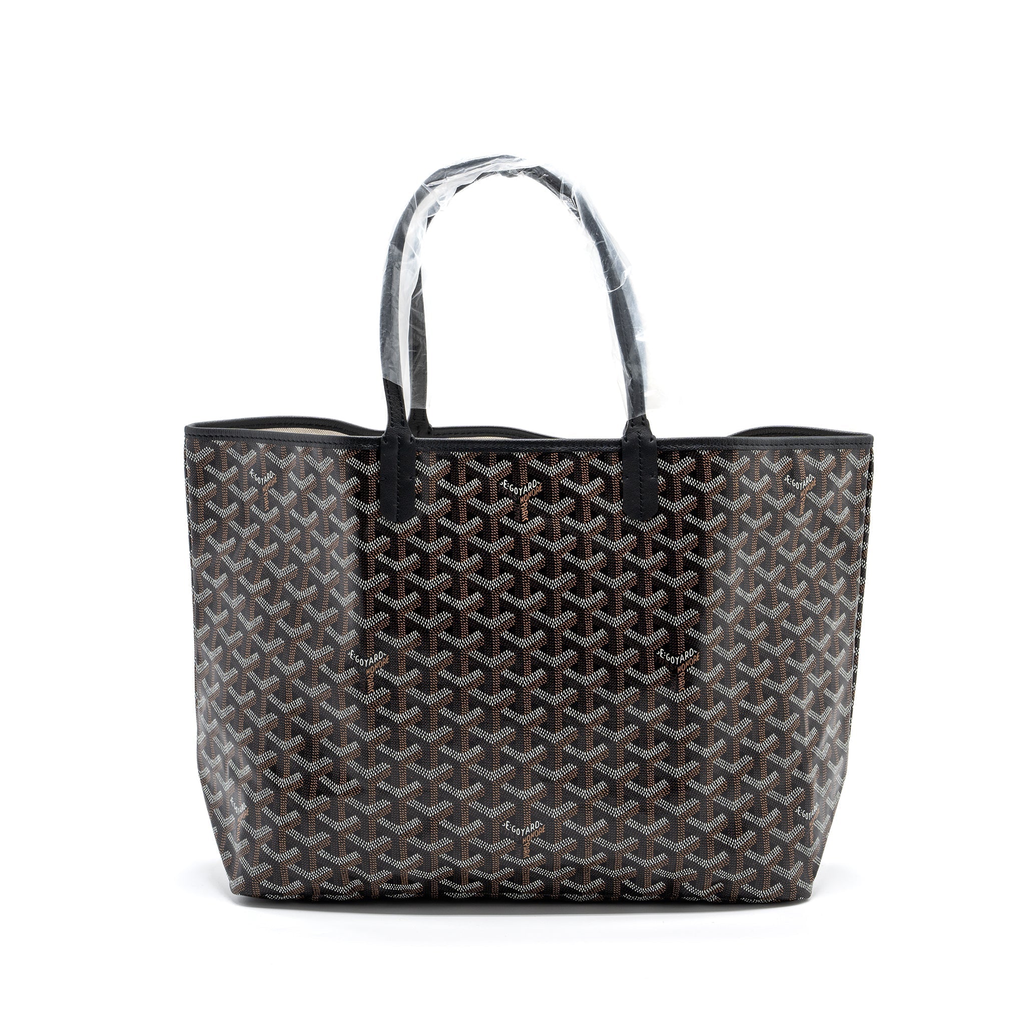 GOYARD SAINT LOUIS PM TOTE BAG GOYARDINE CANVAS BLACK / MULTICOLOR