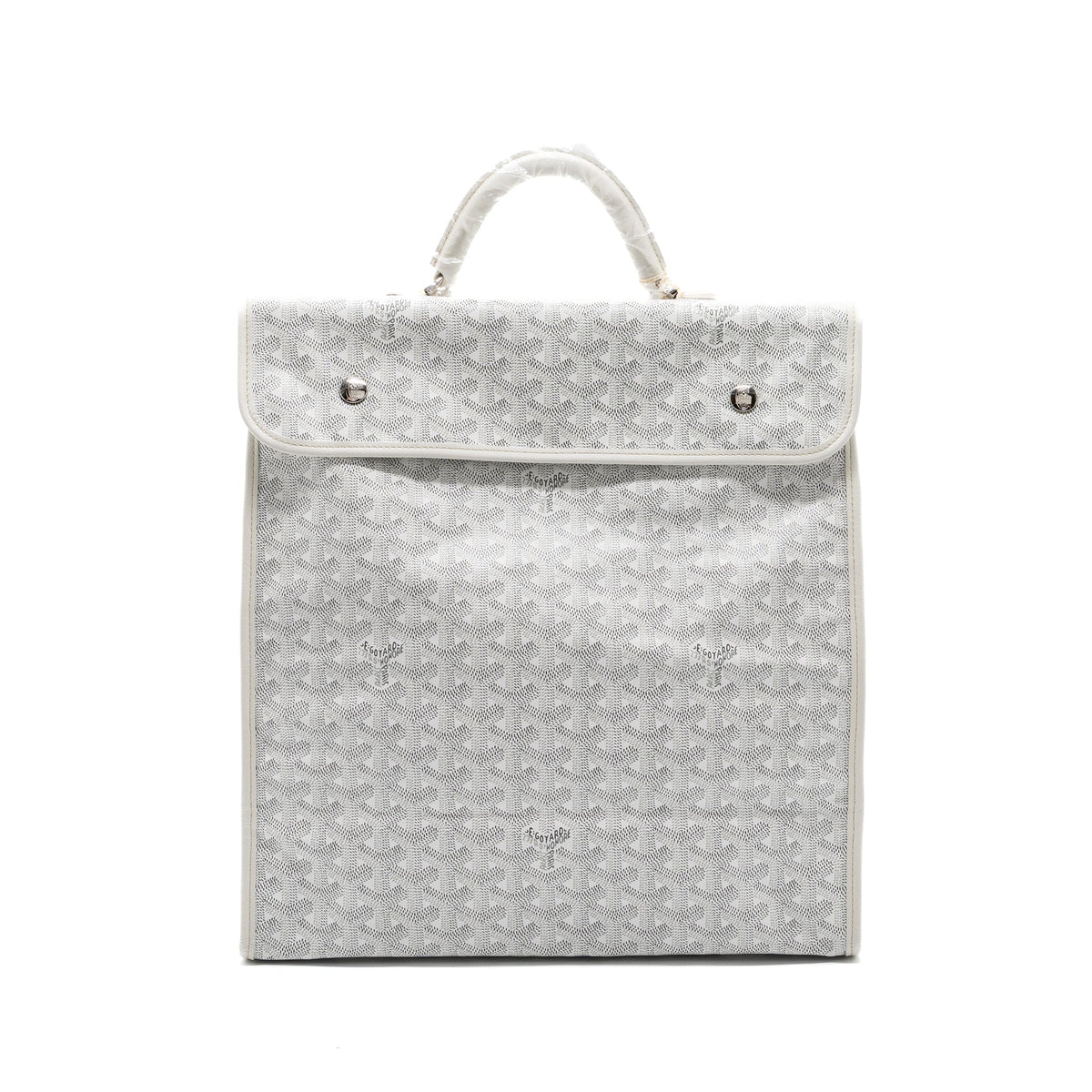 GOYARD SAINT LEGER BACKPACK GOYARDINE CANVAS WHITE SHW