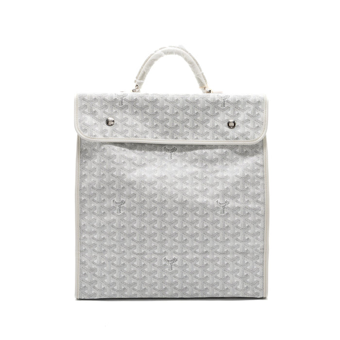 GOYARD SAINT LEGER BACKPACK GOYARDINE CANVAS WHITE SHW