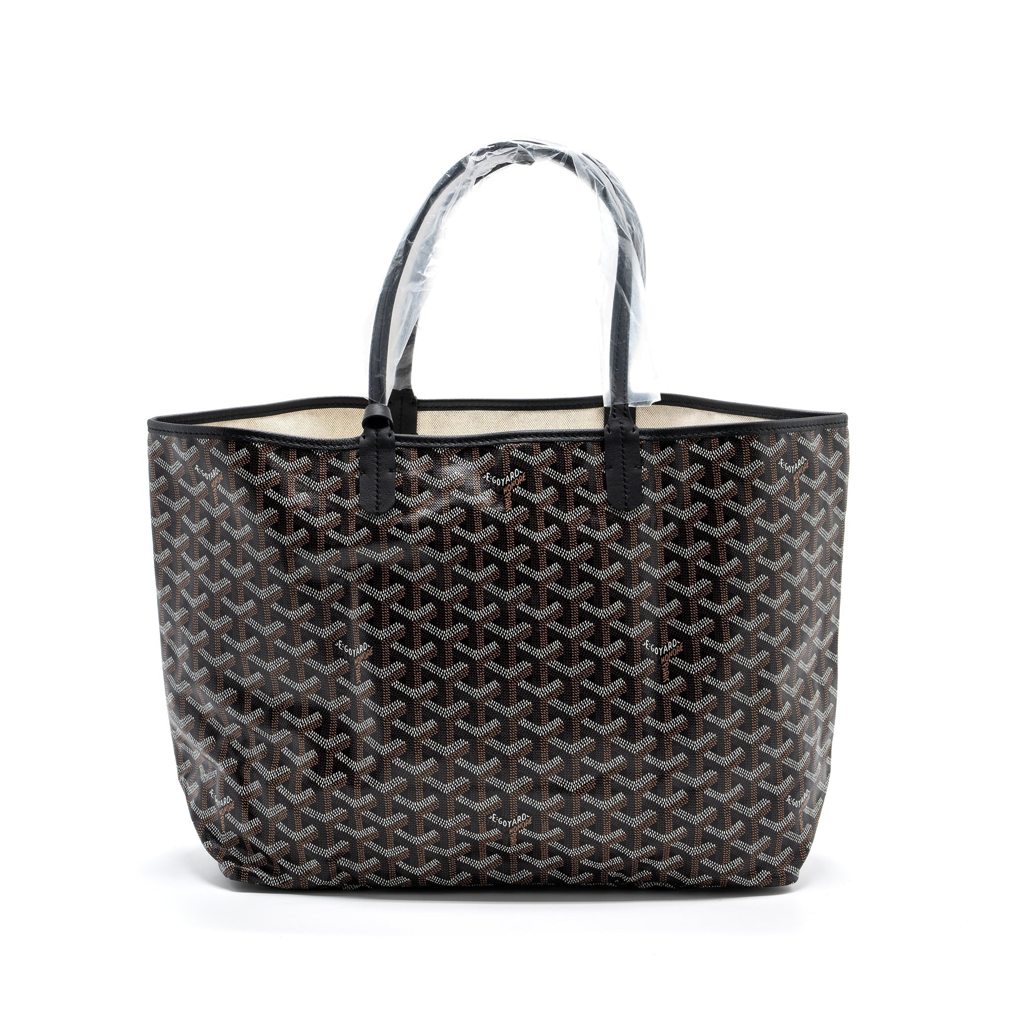 GOYARD SAINT LOUIS PM TOTE BAG GOYARDINE CANVAS BLACK / MULTICOLOR