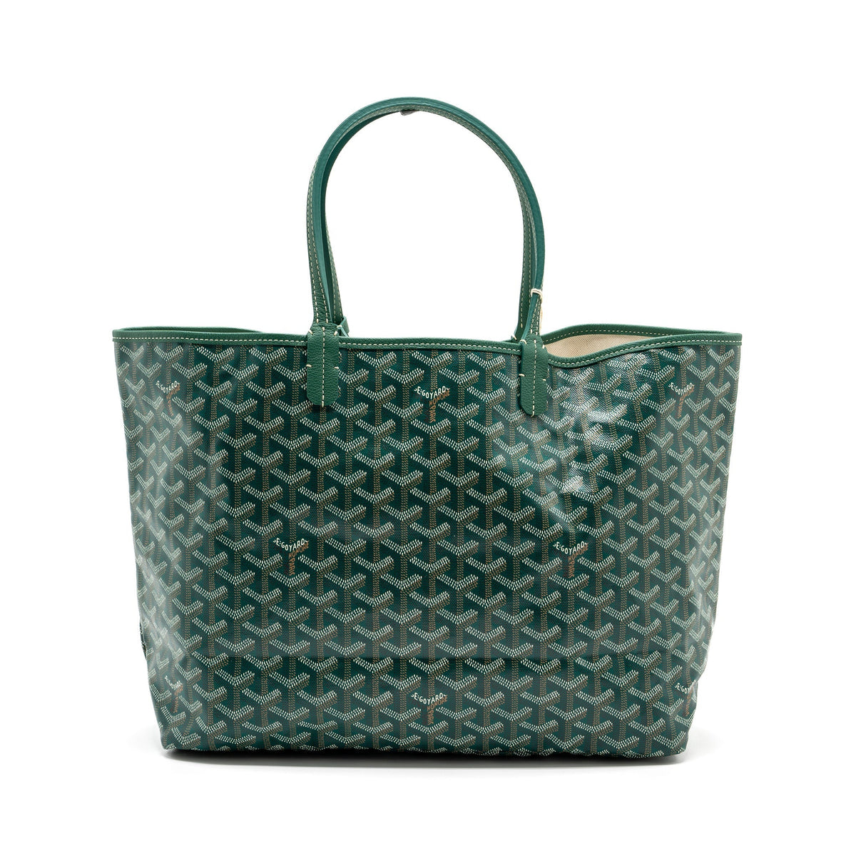 GOYARD SAINT LOUIS PM TOTE BAG CANVAS GREEN SHW