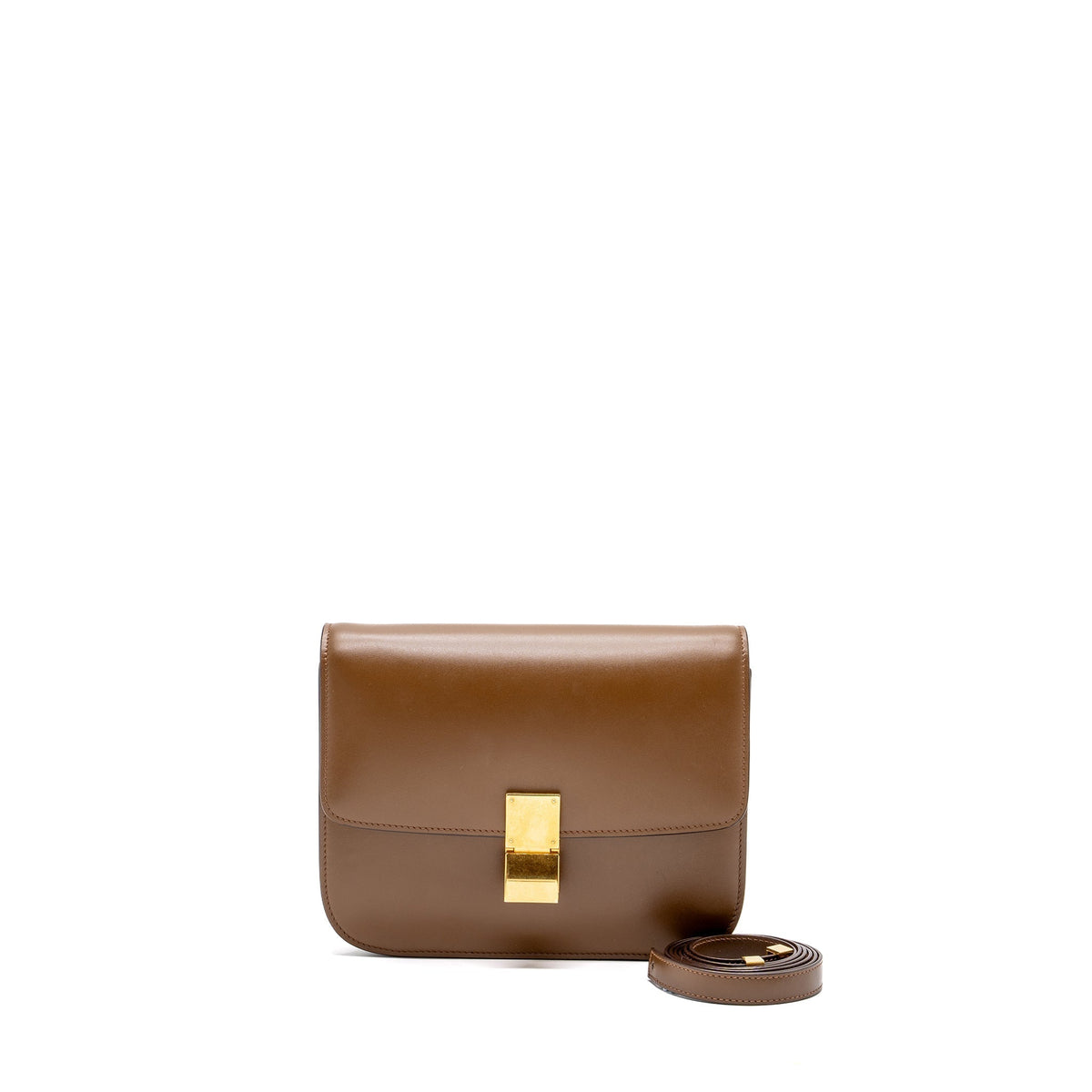 CELINE MEDIUM BOX CALFSKIN CAMEL GHW