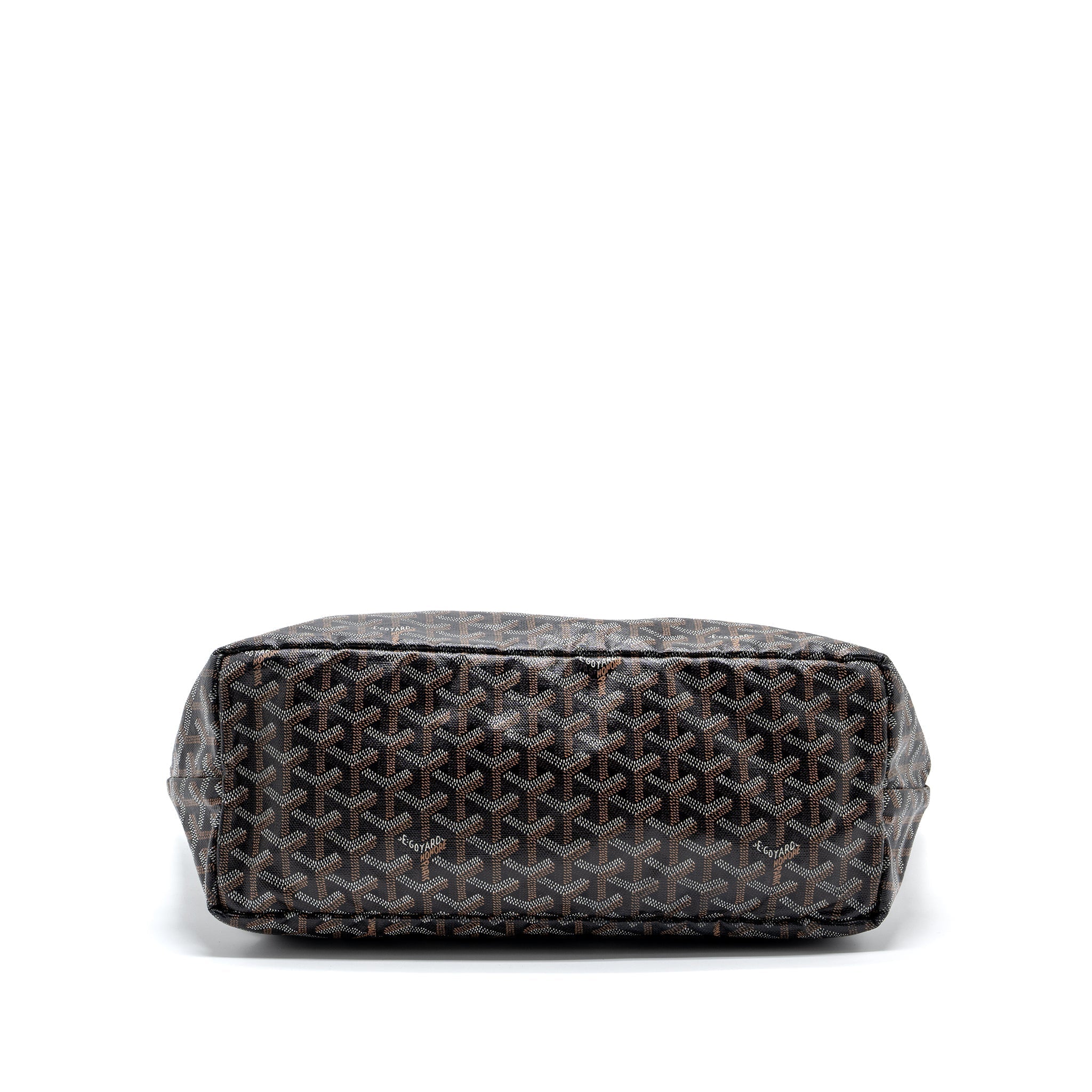 GOYARD SAINT LOUIS PM TOTE BAG GOYARDINE CANVAS BLACK SHW