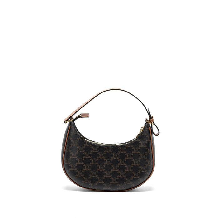 CELINE AVA BAG TRIOMPHE CANVAS / CALFSKIN BROWN GHW