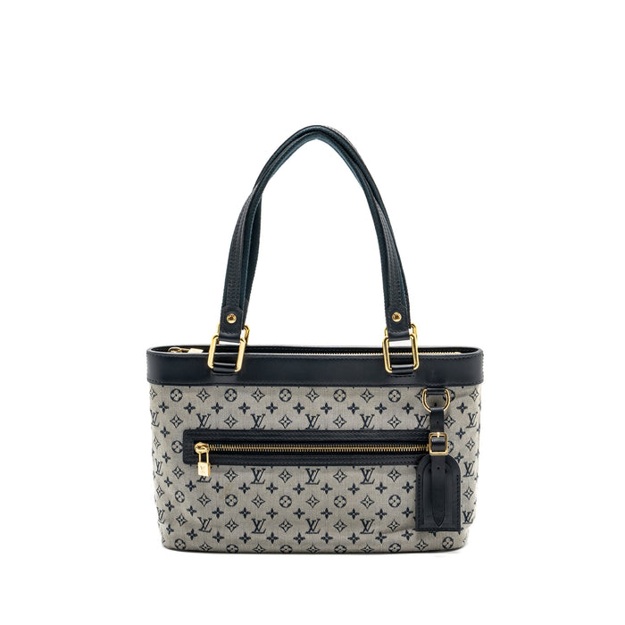 LOUIS VUITTON VINTAGE ZIP TOTE BAG FABRIC BLUE GHW