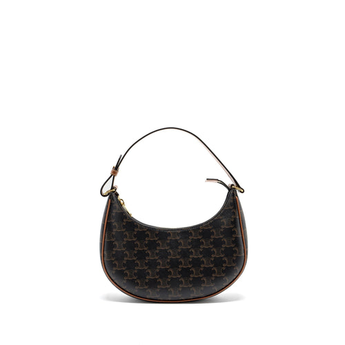 CELINE AVA BAG TRIOMPHE CANVAS / CALFSKIN BROWN GHW
