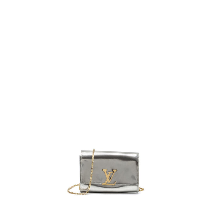 LOUIS VUITTON LOUISE PM PATENT SILVER GHW