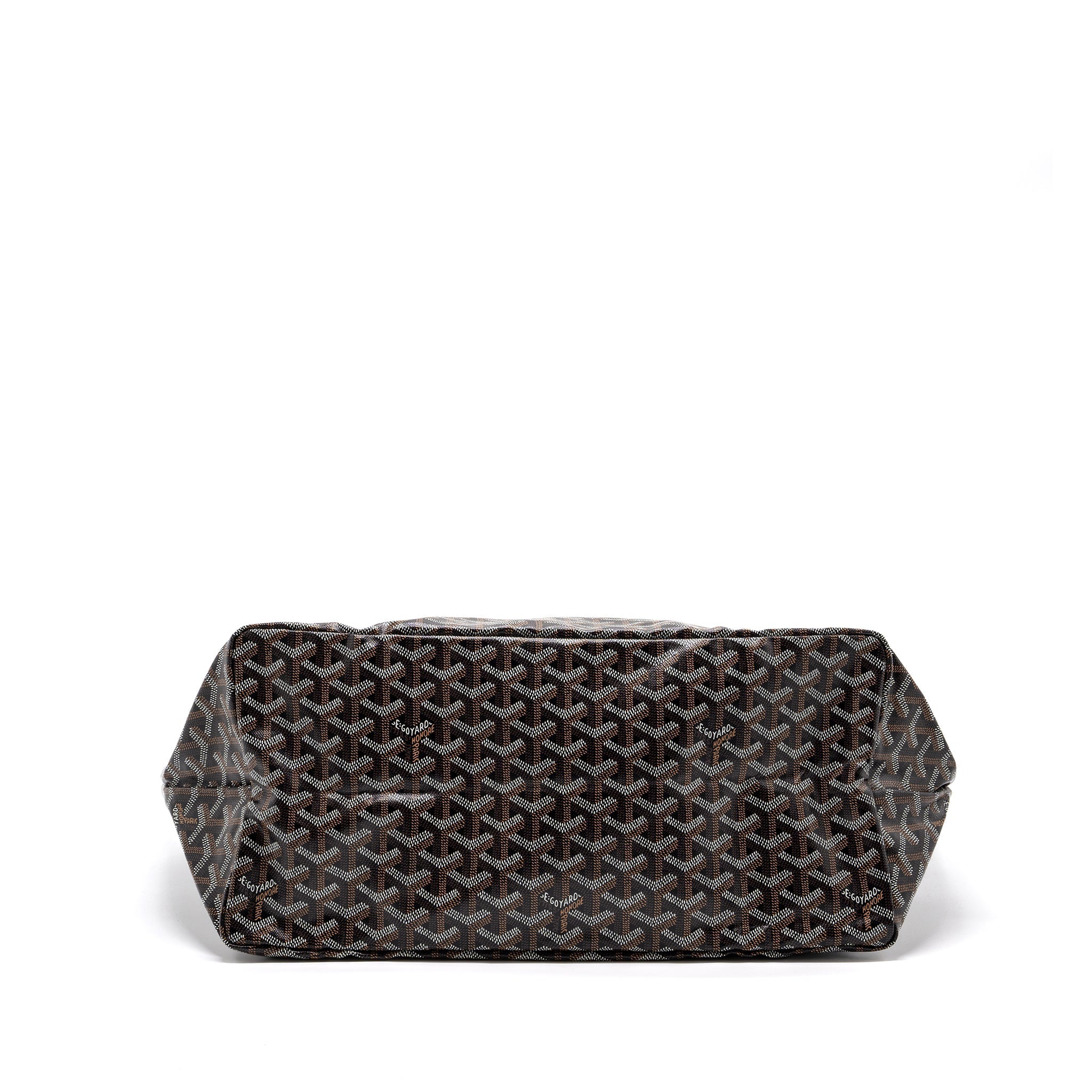 GOYARD SAINT LOUIS GM TOTE BAG CANVAS/ LEATHER BLACK/ TAN SHW