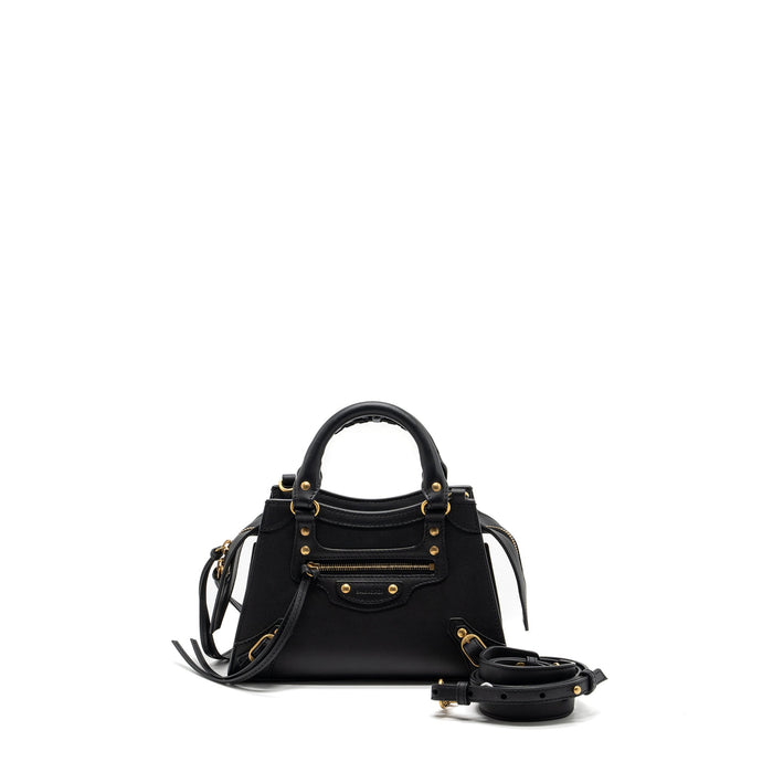 BALENCIAGA NEO CLASSIC MINI HANDBAG SMOOTH CALFSKIN BLACK GHW