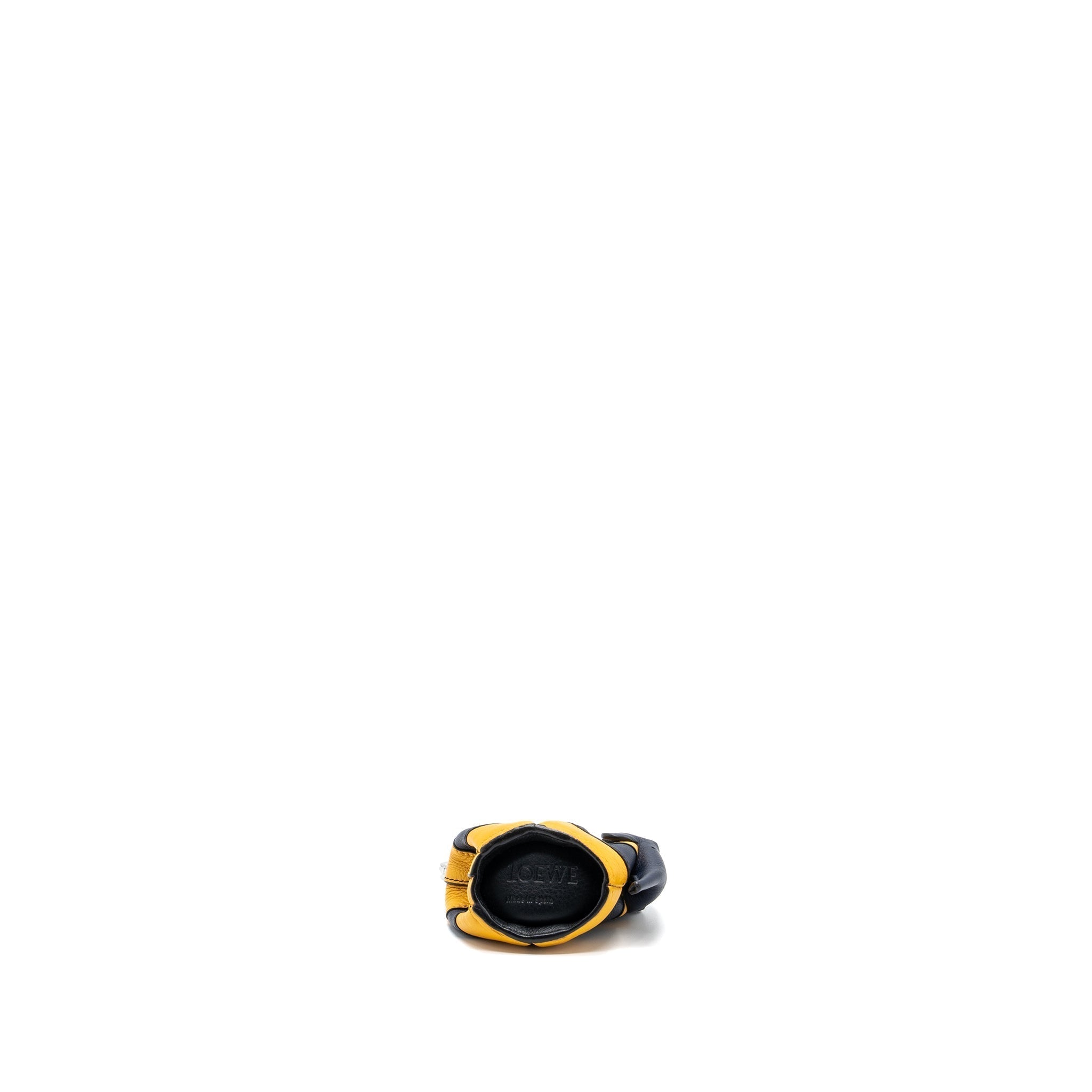 LOEWE ELEPHANT KEY RING POUCH CALFSKIN DARK BLUE/YELLOW SHW