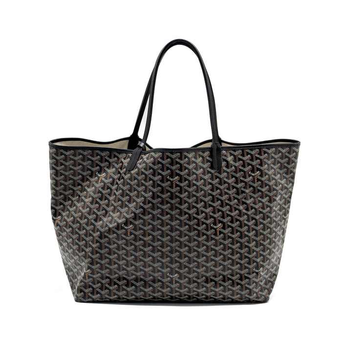GOYARD SAINT LOUIS GM TOTE BAG GOYARDLINE CANVAS BLACK SHW