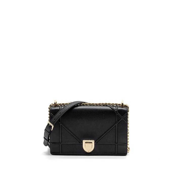 DIOR DIORAMA BAG CALFSKIN BLACK LGHW