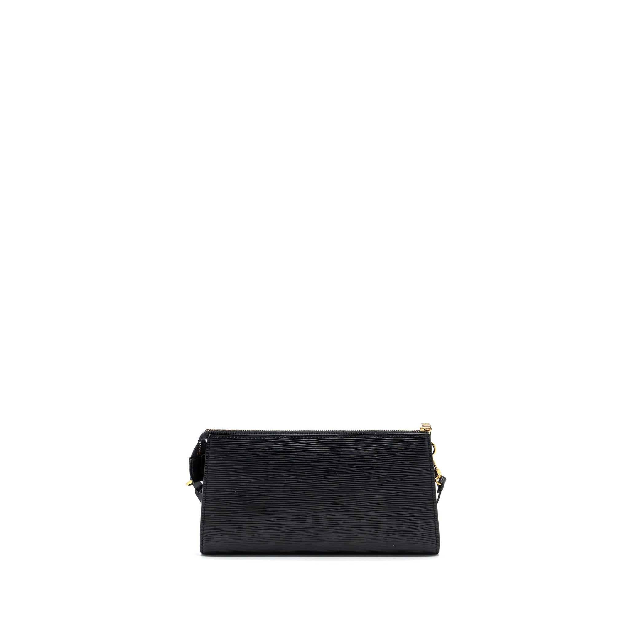 LOUIS VUITTON POCHETTE ACCESSORIES EPI LEATHER BLACK SHW