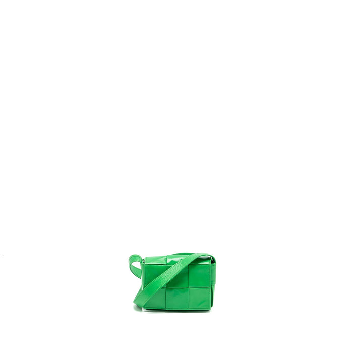 BOTTEGA VENETA INTRECCIO CASSETTE MINI BAG LAMBSKIN GREEN