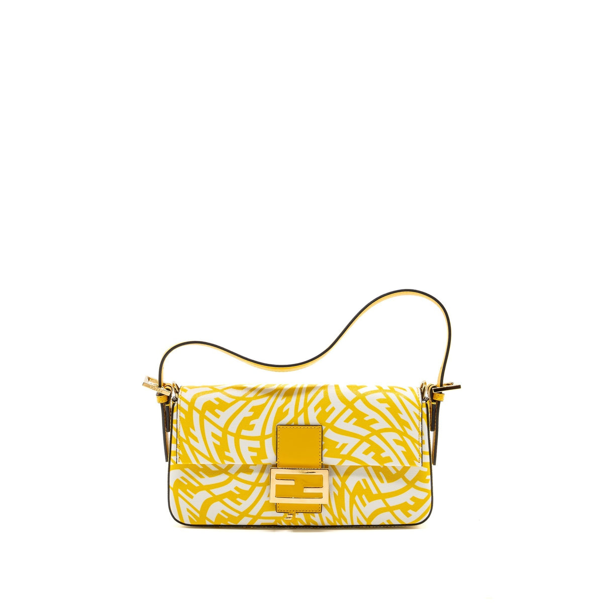 FENDI BAGUETTE 1997 CANVAS VETRIFICATO/FF VERTIGO PRINT GHW