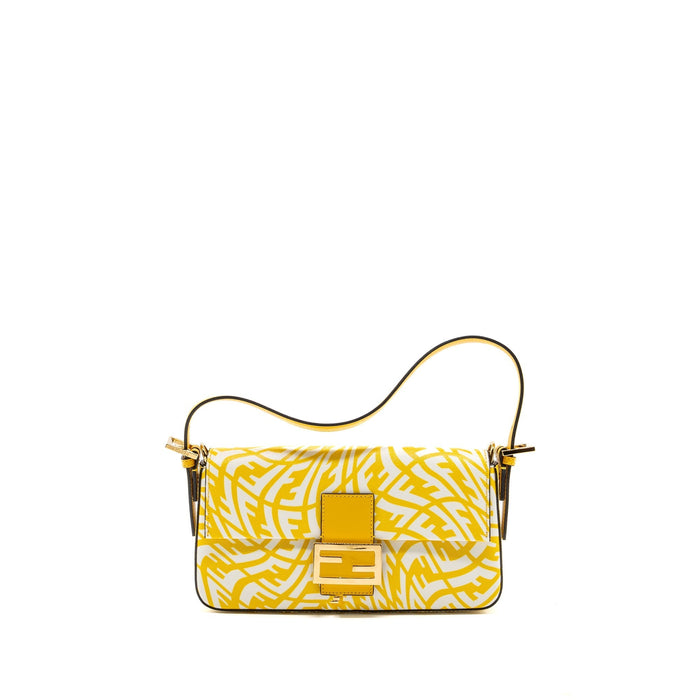 FENDI BAGUETTE 1997 CANVAS VETRIFICATO/FF VERTIGO PRINT GHW