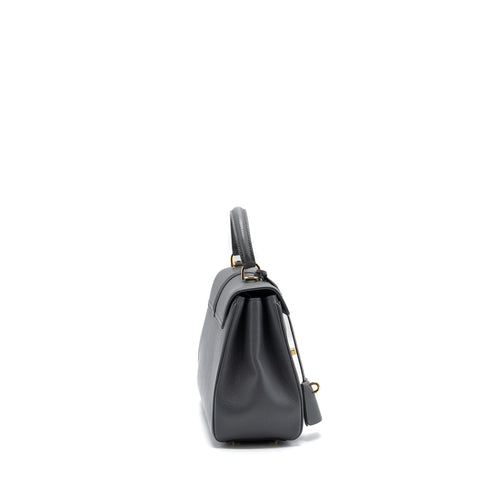 CELINE SMALL 16 BAG GRAINED CALFSKIN GREY GHW