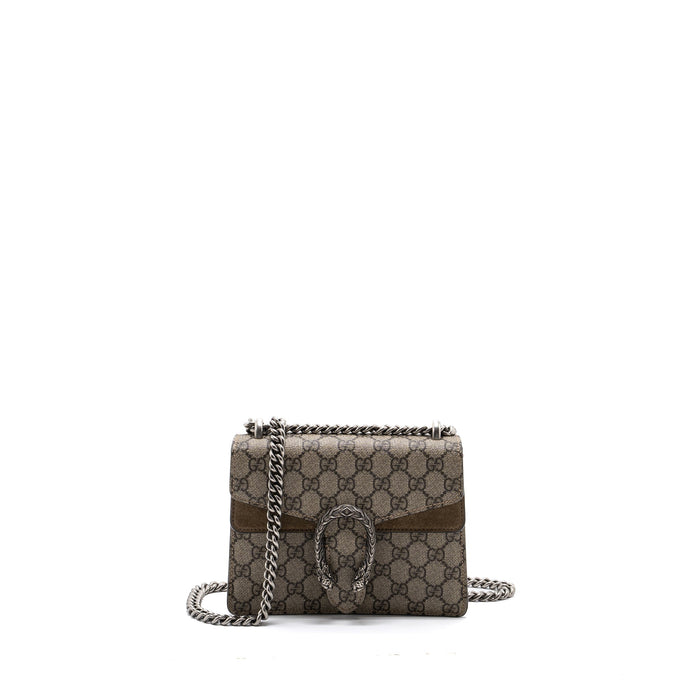 GUCCI DIONYSUS MINI BAG GG SUPREME CANVAS BEIGE SHW