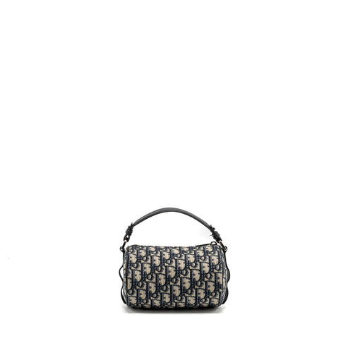 DIOR HOMME MESSENGER ROLLER BLUE OBLIQUE CANVAS SHW