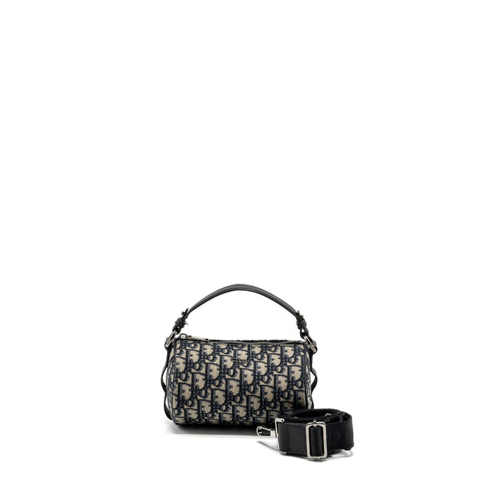 DIOR HOMME MESSENGER ROLLER BLUE OBLIQUE CANVAS SHW