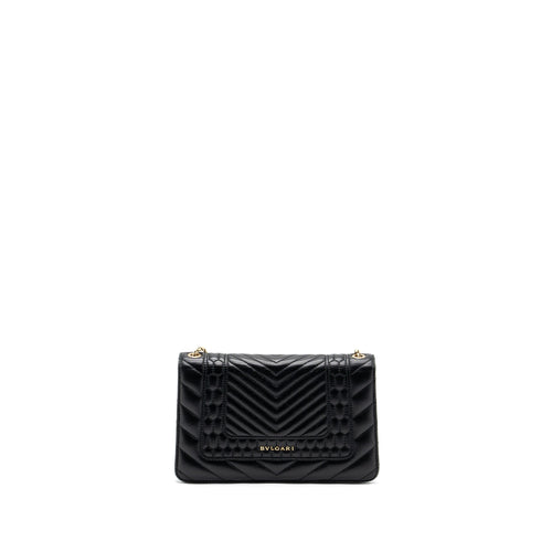 BVLGARI SERPENTI FOREVER SHOULDER BAG LEATHER BLACK LGHW