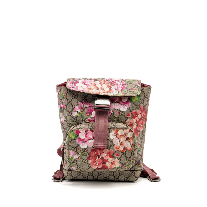 GUCCI BACKPACK FLOWER PRINTED GG SUPREME CANVAS MULTICOLOUR SHW