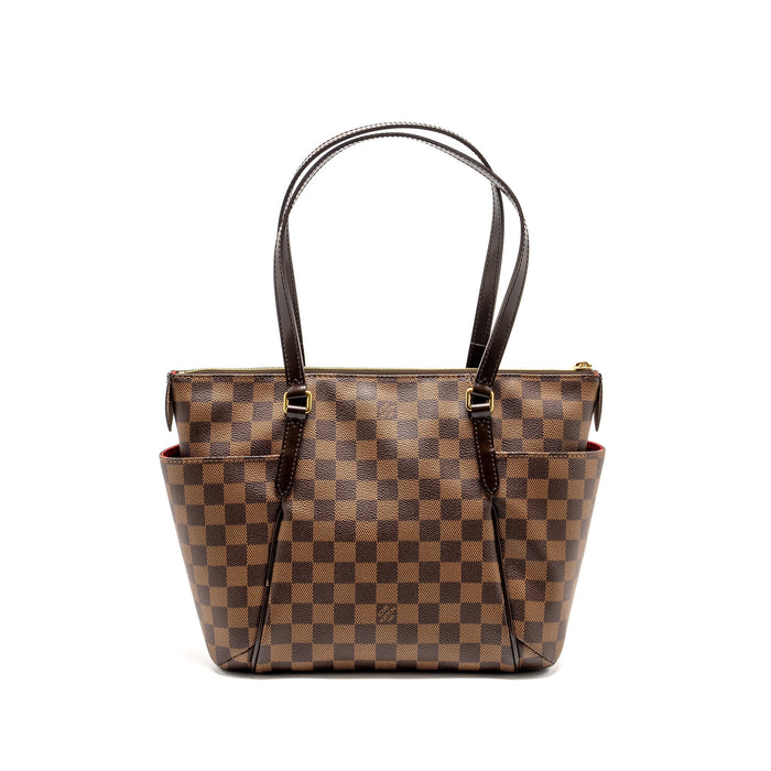 LOUIS VUITTON TOTALLY PM TOTE BAG DAMIER EBENE CANVAS GHW