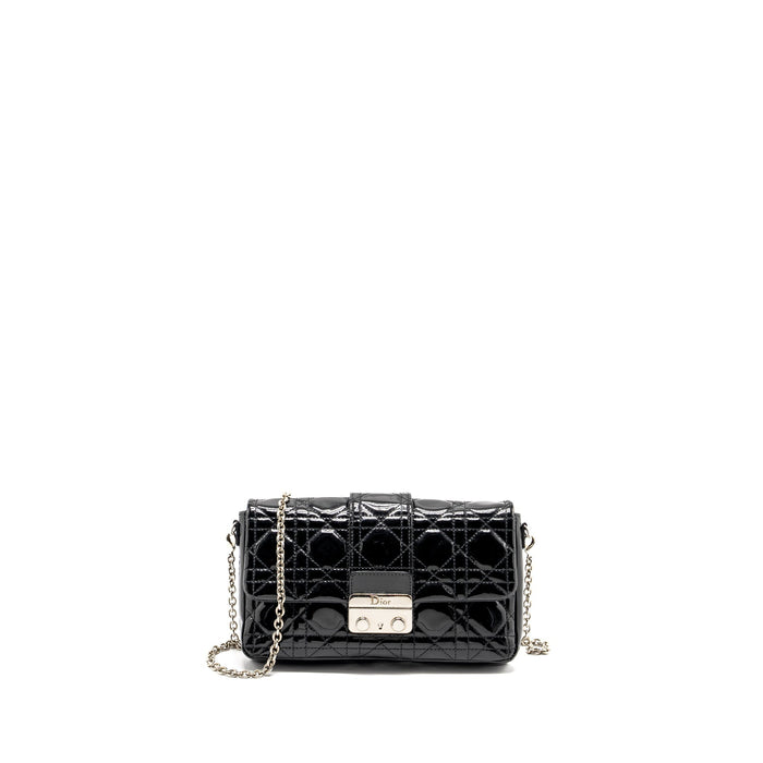DIOR MISS DIOR POCHETTE PATENT BLACK SHW