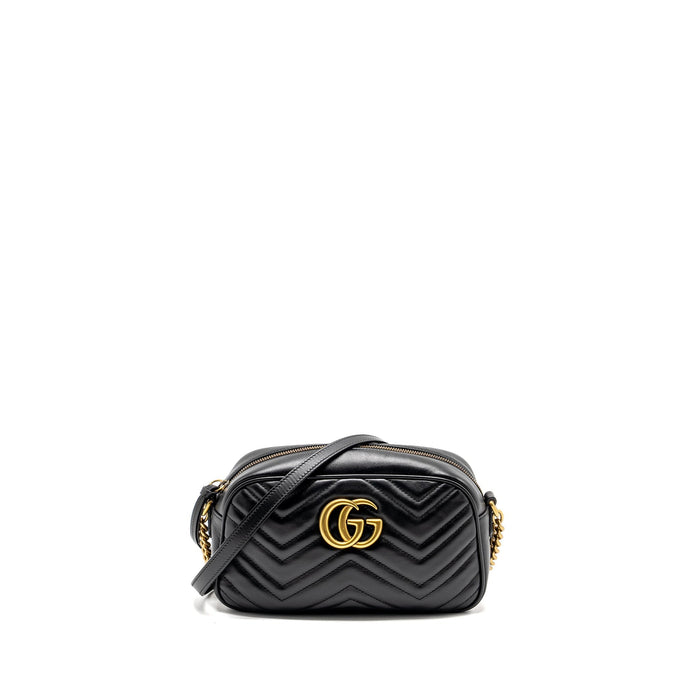 GUCCI MARMONT CAMERA BAG CALFSKIN BLACK GHW