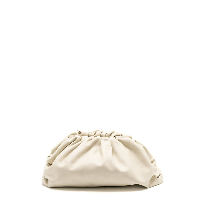 BOTTEGA VENETA THE POUCH CALFSKIN WHITE GHW
